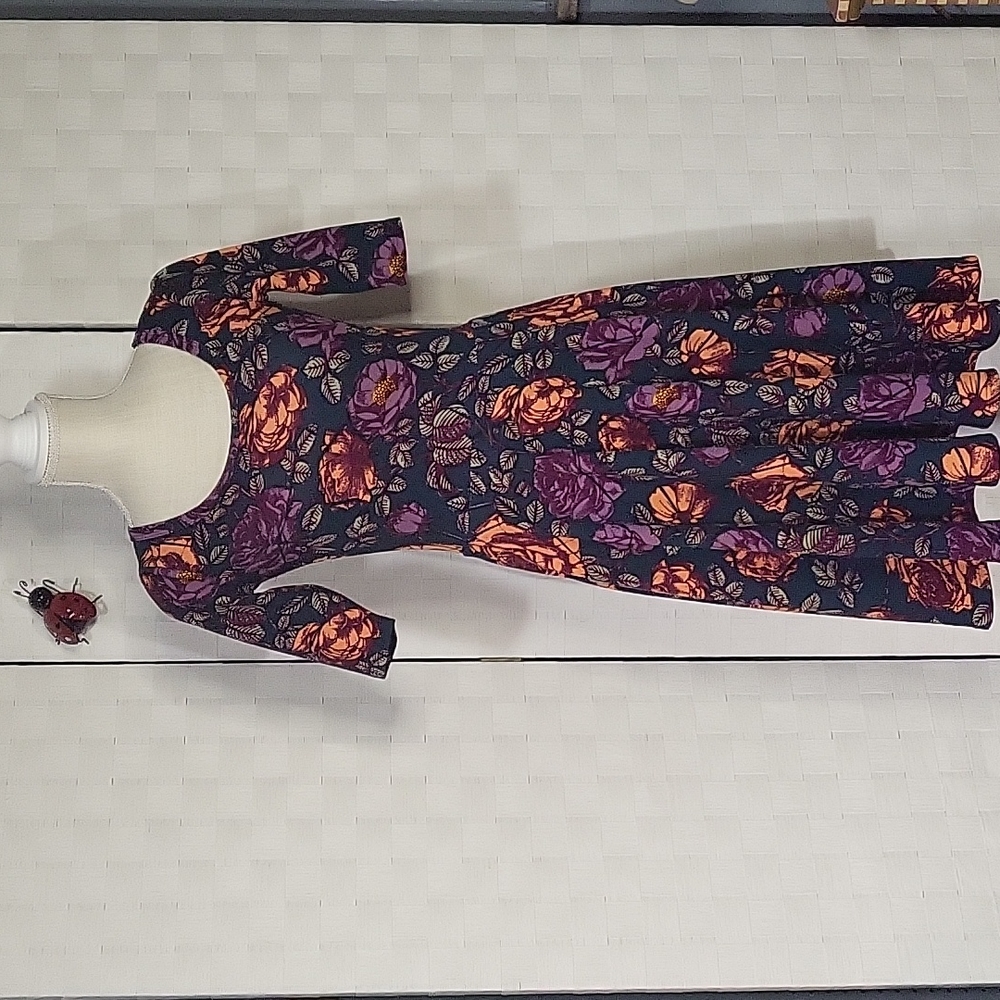 Lularoe Size XXS- Women's Nicole Textured Floral Dress